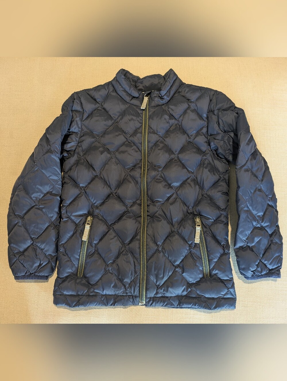 Hanna Andersson Navy Quilted Mid Weight Down Jacket